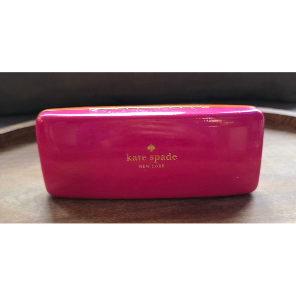 Kate Spade New York Pink Orange Colorblock Eyeglass Sunglasses Hard Case